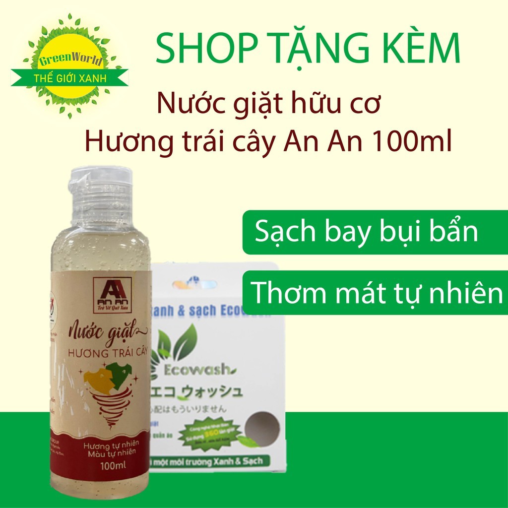 Túi Viên Giặt Quần Áo Thông Minh Eco Wash ☘ Công nghệ Nhật bản xanh sạch an toàn tiết kiệm ☘ Tặng Kèm Nước Giặt Hữu Cơ