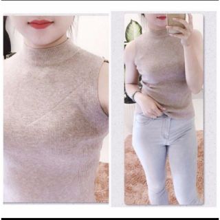 ÁO THUN DỆT KIM SÁT NÁCH CỔ LỌ