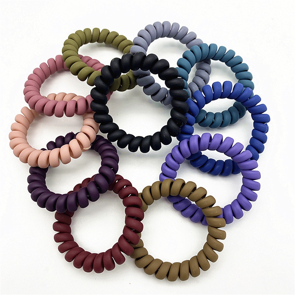 Dây Buộc Tóc Cao Su Co Giãn Không Để Lại Dấu Vết Màu Mờ Dành Cho Nữ