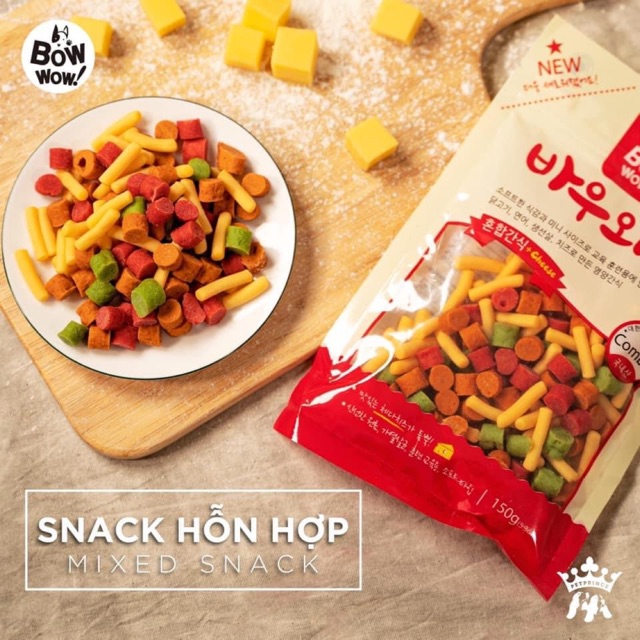 TỔNG HỢP THỨC ĂN VẶT CHO CHÓ (phô mai, snack, sandwich, xúc xích)