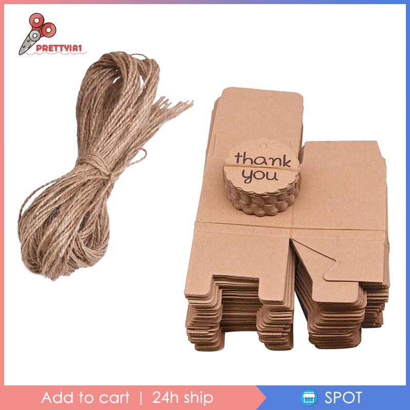 [Prettyia1] Hộp Giấy Kraft Đựng Kẹo Quà Tặng Sinh Nhật Đám Cưới Hình Gối