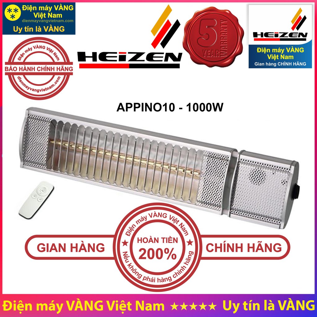 Đèn sưởi cao cấp Heizen HE-IT610 HE-IT36 HE-IT5 APPINO10 APPINO15 APPINO20 HE-ITR - Hàng chính hãng