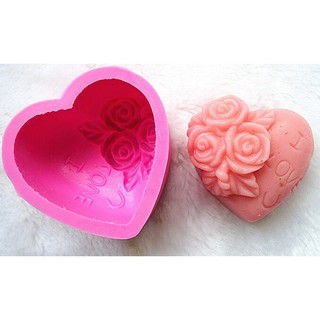 Khuôn Silicone Trái Tim Hoa Ilu