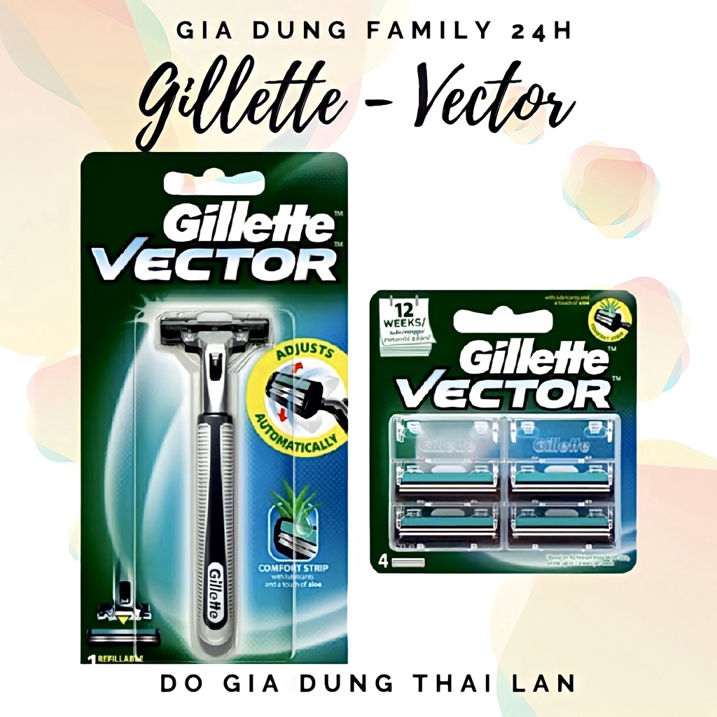 Dao (Lưỡi)cạo râu Gillette Vector 2 lưỡi