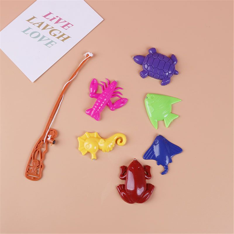 Set 7 Đồ Chơi Câu Cá Nam Châm 6 Loại Cho Bé + 1 Cần Câu