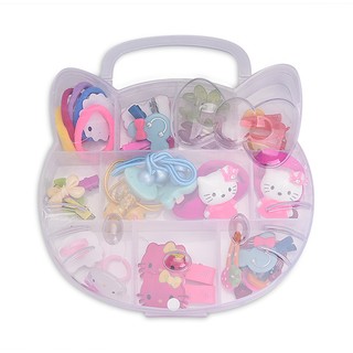 Hộp phụ kiện tóc Hello Kitty 28 món cho bé yêu