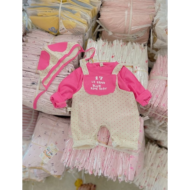 Body hồng 3 chi tiết cho bé gái