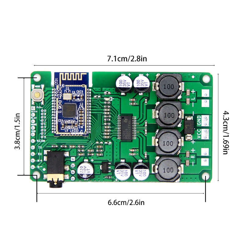 Bảng Mạch Khuếch Đại Âm Thanh Đơn Bluetooth 5.0 20W / 30W