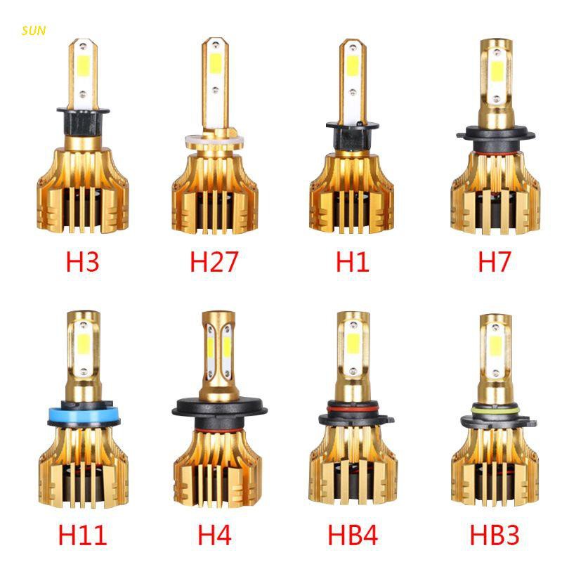 SUN 2pcs Turbo Led Headlight H3/880 881/HI/H7/H11/H4/9005/9006 Led Bulbs Super Bright COB Light  6000K 8000LM