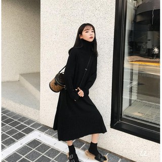 đầm dệt kim cổ lọ size s-xl