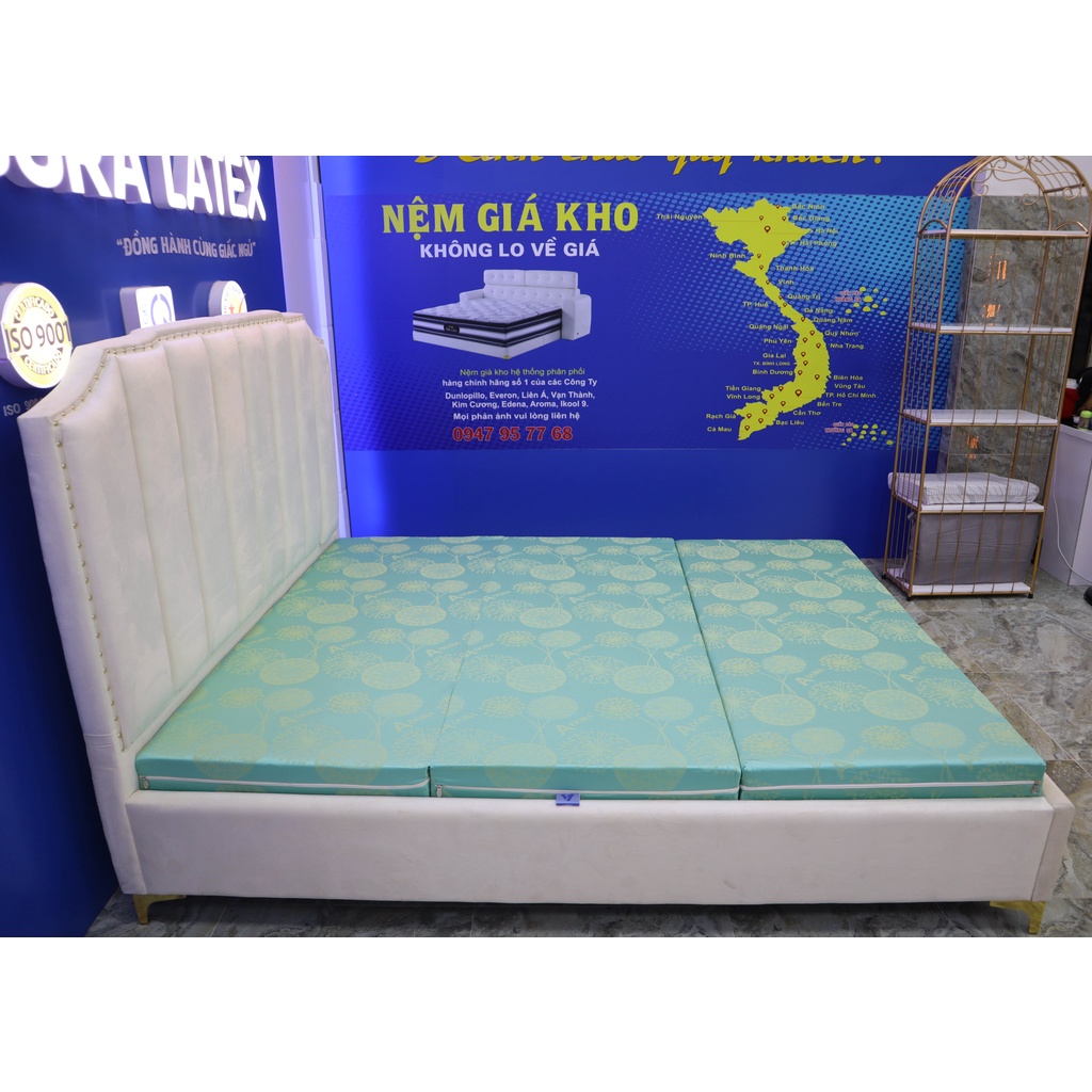Nệm cao Su Bông Aroma Gấp 3 - Êm ái - Nâng đỡ cột sống - Bảo hành 10 năm