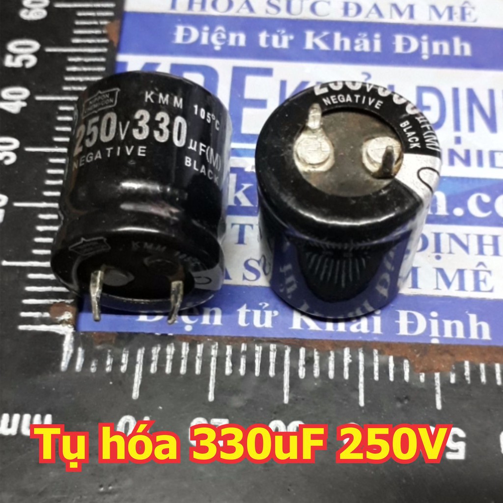 5 con tụ hóa tụ phân cực, tụ sừng 330uF 250V 22x25mm 22x30mm hàng tháo máy kde5372