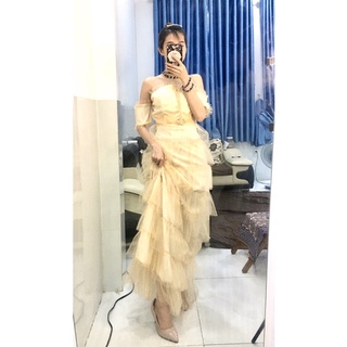 Đầm dạ hội voan tầng