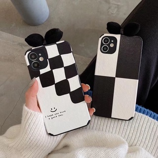 Ốp Điện Thoại Hình Nơ 3D Họa Tiết Caro Dễ Thương Cho Xiaomi 10 11 Redmi Note 9s 9Pro Max 7 8 Pro Redmi 9T K20 K30 K40