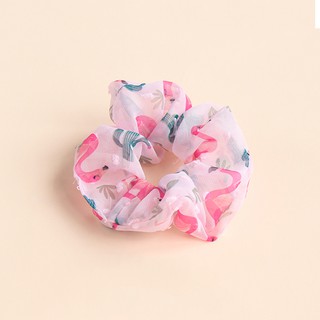 INS Cúc Scrunchies Dây Buộc Tóc Hoa