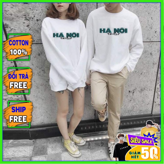 [MẪU MỚI TREND THU ĐÔNG 2021] Áo sweater LOGO under Hà Nội Form Rộng Áo hoodie UNISEX Nam Nữ- In Hình Local Brand AN02 | BigBuy360 - bigbuy360.vn