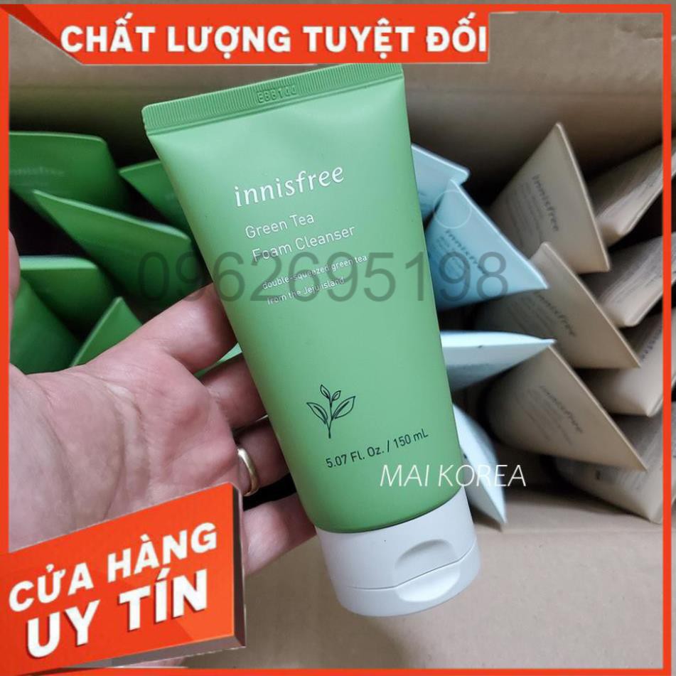[Mẫu mới] Sữa rửa mặt Innisfree trà xanh GREEN TEA FOAM CLEANSER