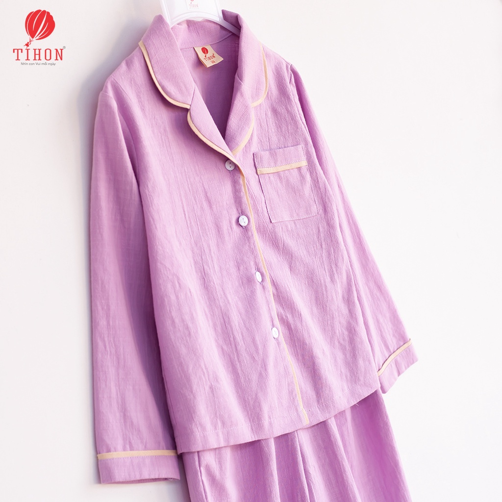 Bộ Pijama Bé Gái TIHON Chất Liệu Linen Mềm Mại, Xinh Xắn SET0850135