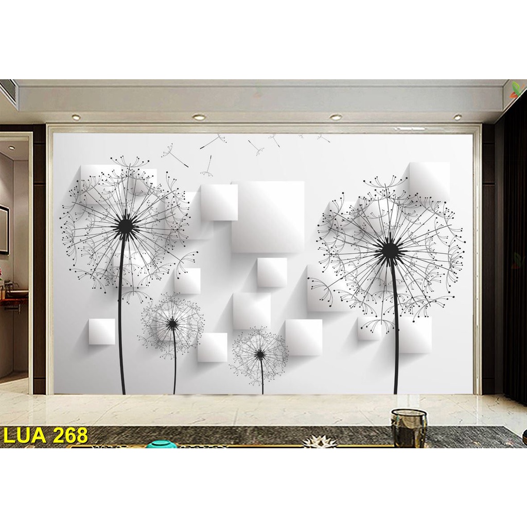 Tranh dán tường 3D đơn sắc, sang trọng, có keo sẵn