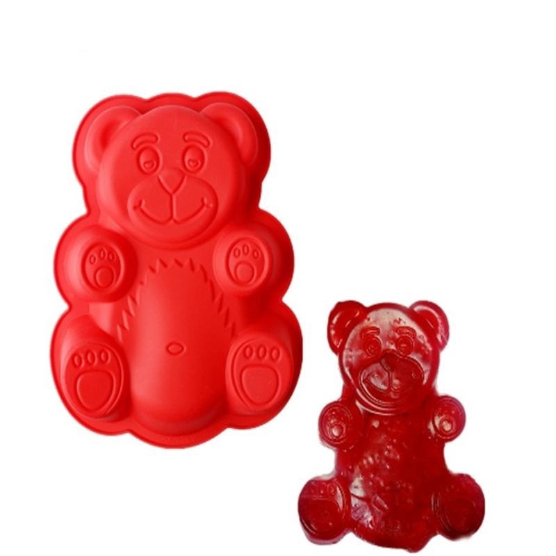 Khuôn Làm Bánh Không Độc Hại Hình Gấu 3d