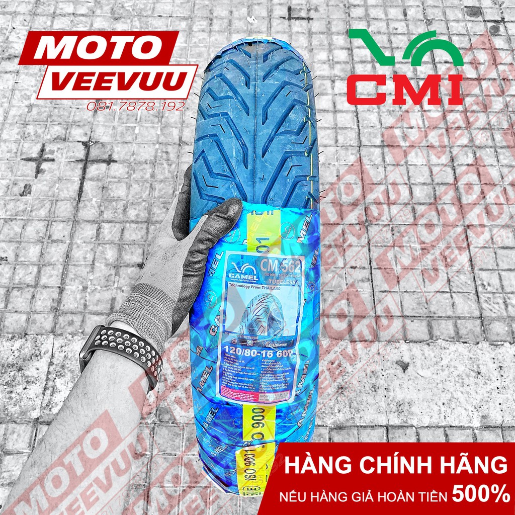 Vỏ lốp xe máy Camel CRV Cheetah 120/80-16 TL 562 Gai City Grip SH (Lốp không ruột)