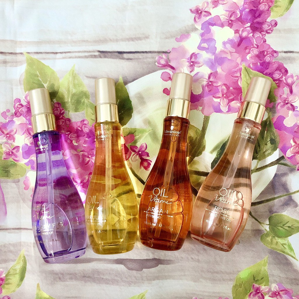 Tinh dầu Schwarzkopf OIL Ultime ROSE Finishing Oil 100ml dưỡng tóc sợi mảnh đến trung bình (màu hồng)