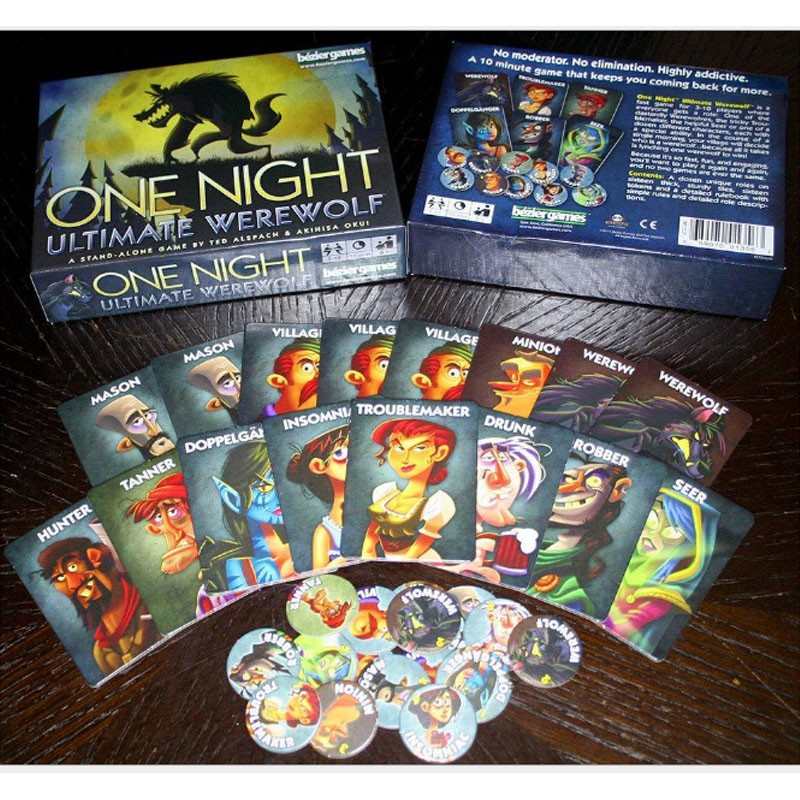 Các Loại Cờ Trò Chơi Bàn Tiệc Gia đình Popular Party Board Game ONE NIGHT ULTIMATE WEREWOLF Family Card Game Chơi Bài