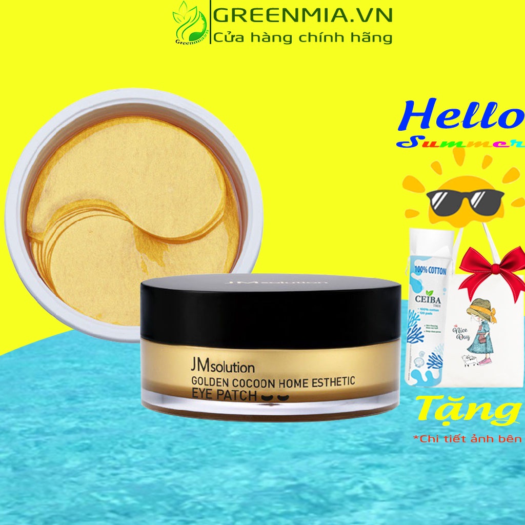 Mặt Nạ Mắt JM SOLUTION Kén Tằm Cải Thiện Nếp Nhăn, Chống Lão Hóa Jmsolution Golden Cocoon Home Esthetic Eye Patch