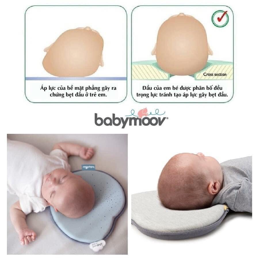 Gối chống bẹt đầu Lovenest Babymoov-Phù hợp với mọi loại giường-nôi-cũi-xe đẩy-Giúp bé ngủ sâu giấc hơn và thoải mái hơn