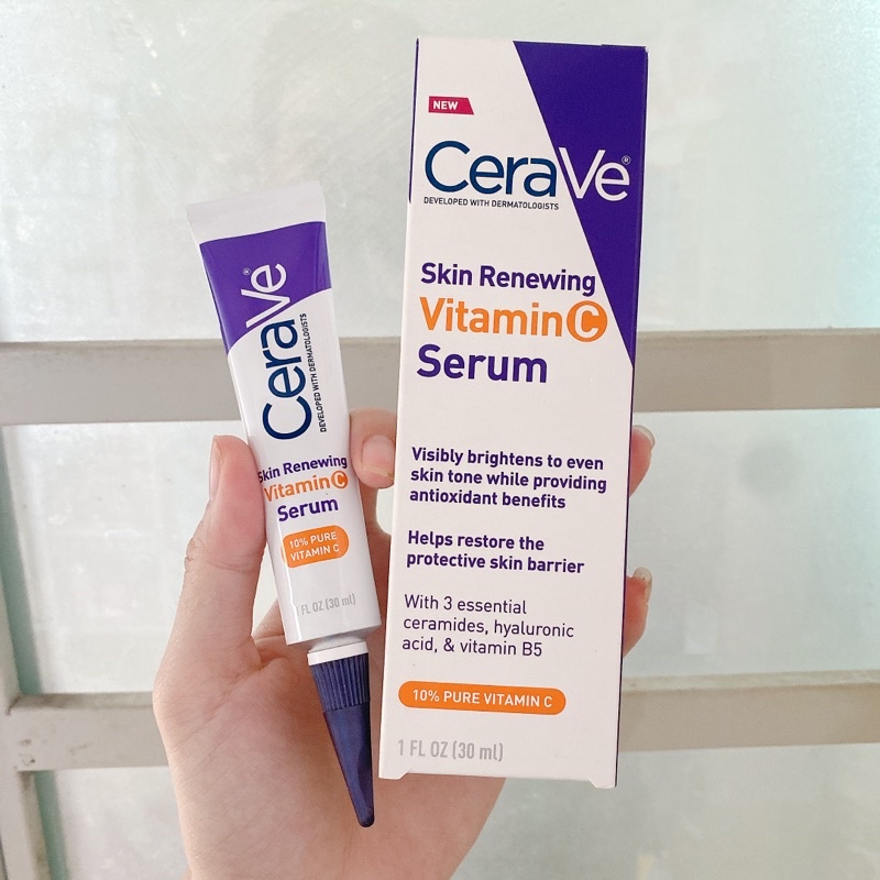 Tinh Chất sáng da mờ thâm Cerave Skin Renewing 10% Vitamin C
