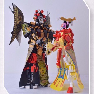 MÔ HÌNH LẮP RÁP CAYI 10017 - MÔ HÌNH CẶP HÁT TUỒNG TRUNG HOA