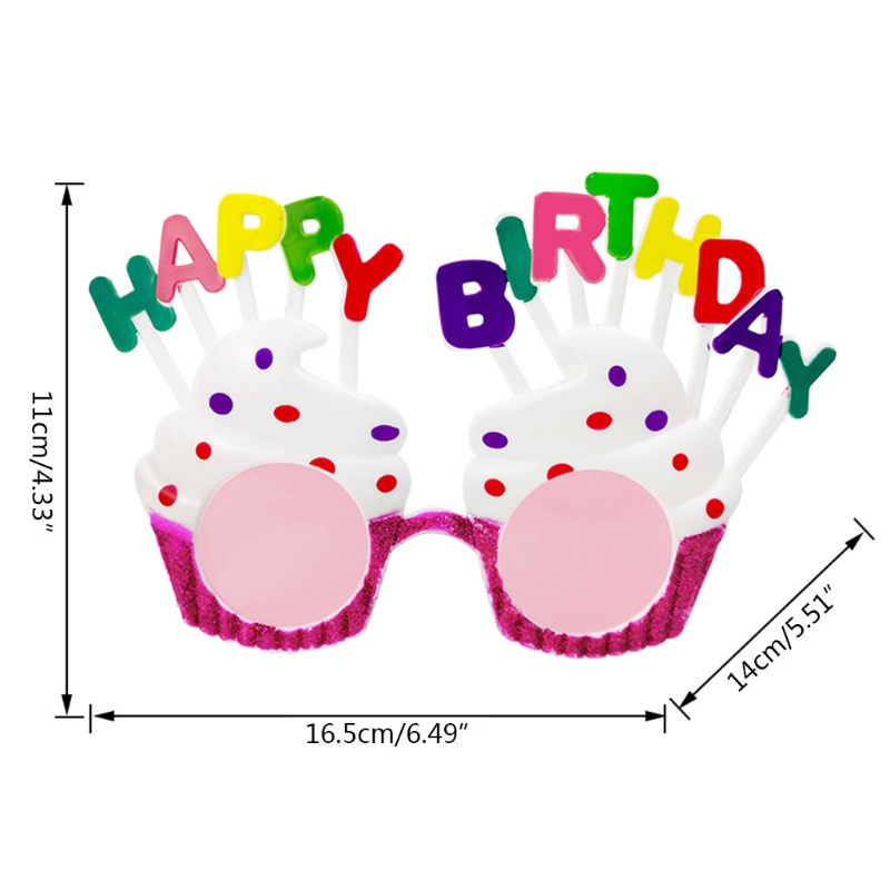 Mắt kính vui nhộn chữ Happy Birthday làm đạo cụ chụp ảnh cho trẻ nhỏ và người lớn