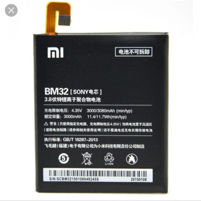 Pin xịn xiaomi mi4 /BM32 mới 100% bảo hành 6 tháng.