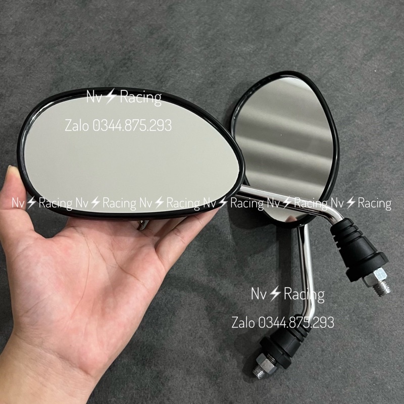 Kính kiểu Wave thái spark chân inox 10 ly thuận bắt thông dụng nhiều dòng xe