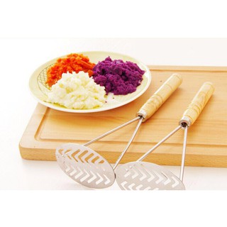 Dụng cụ nghiền,rau củ khoai tây cán gỗ