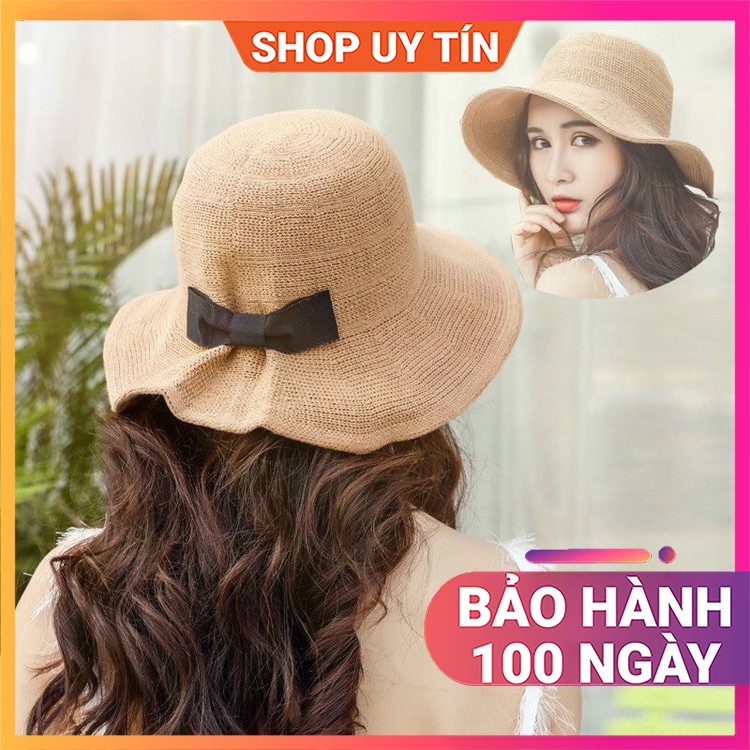Mũ Đi Biển - Nón Cói Rộng Vành Vintage Cao Cấp Nữ Đẹp