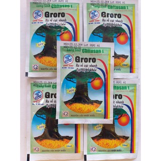 Phân bón lá Groro kháng bệnh phục hồi rễ tái sinh rễ nhanh phân nhánh ra hoa đậu trái - 10ml