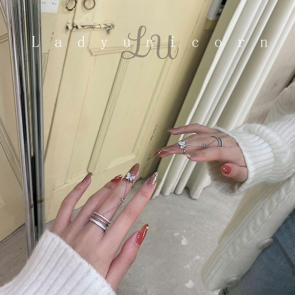 Nhẫn Hình Bướm Thời Trang Phong Cách Harajuku