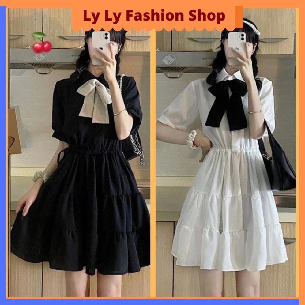 Đầm Babydoll Trắng Dáng Dài Tay Ngắn LyLy Váy Đi Dự Tiệc Cưới, Đi Chơi, Cổ Sơ Mi Thiết Kế ulzzang Hàn Quốc VD043 | BigBuy360 - bigbuy360.vn