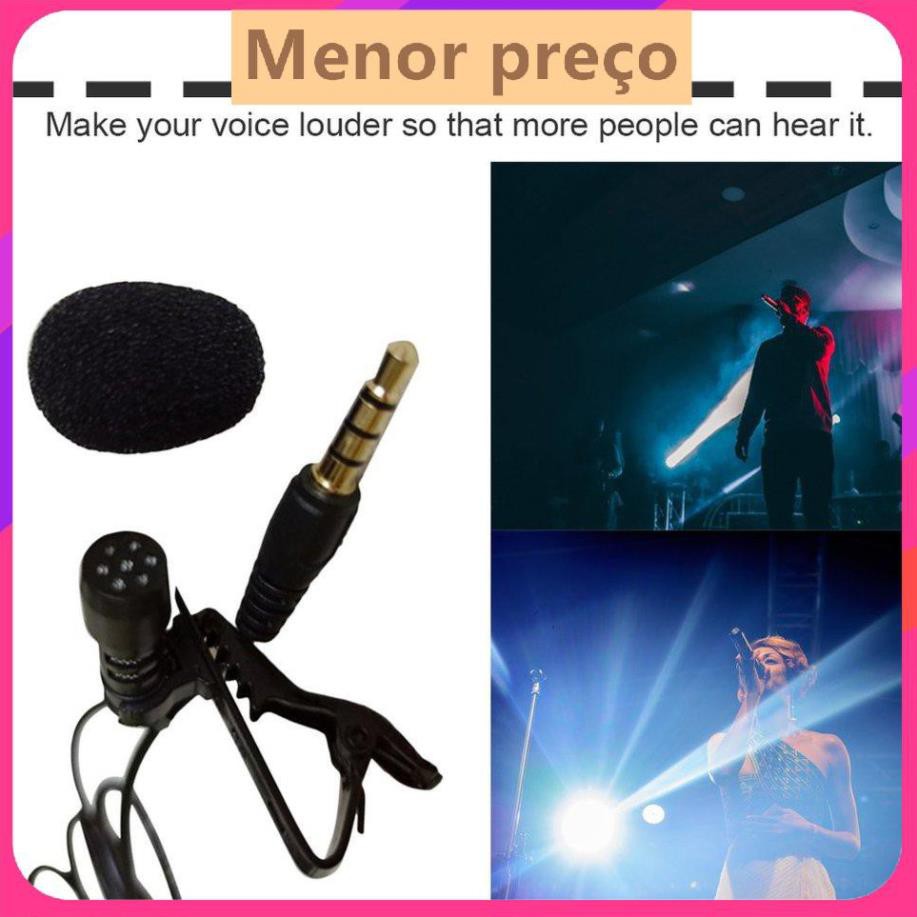 JinKai Mini 3.5mm Microphone Ve áo Lavalier Kẹp Mic cho hội nghị