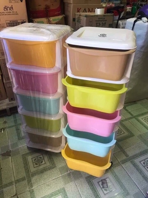 Tủ nhựa 5 tầng đa sắc Việt Nhật