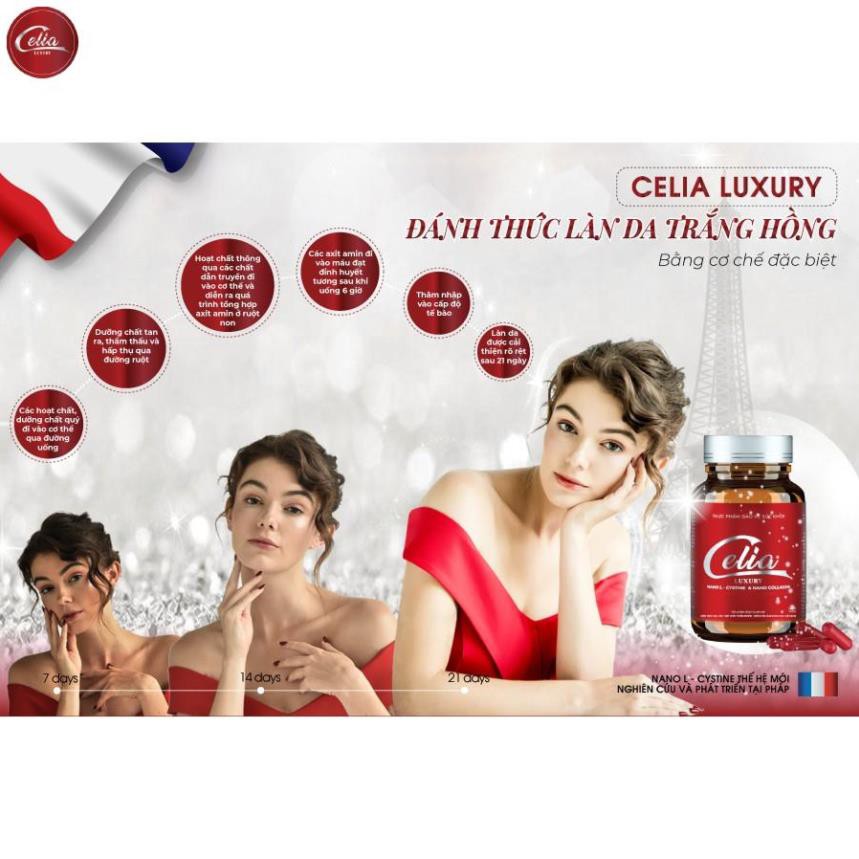 [21 NGÀY] Thuốc Uống Trắng Da Làm Đẹp Celia Luxury Chăm Sóc Sức Khỏe Từ Bên Trong