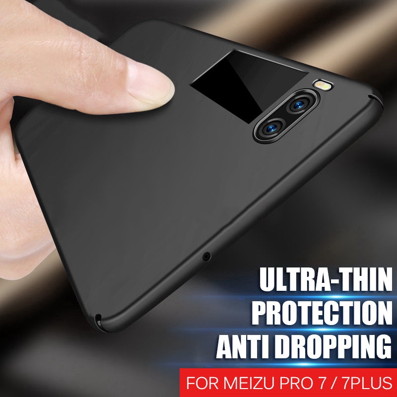 Ốp điện thoại nhựa cứng màu trơn thiết kế cực mỏng dành cho Meizu 16S Pro 7 6 Plus E3 E2