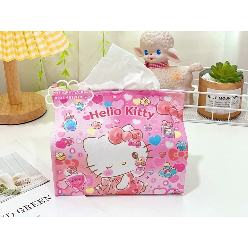 Túi đựng khăn giấy Hello Kitty Doremon Doraemon