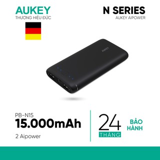 Pin Sạc Dự Phòng Aukey PB-N15 20000mAh Đầu 5V/2.1A + Đèn Led Công Nghệ AiPower