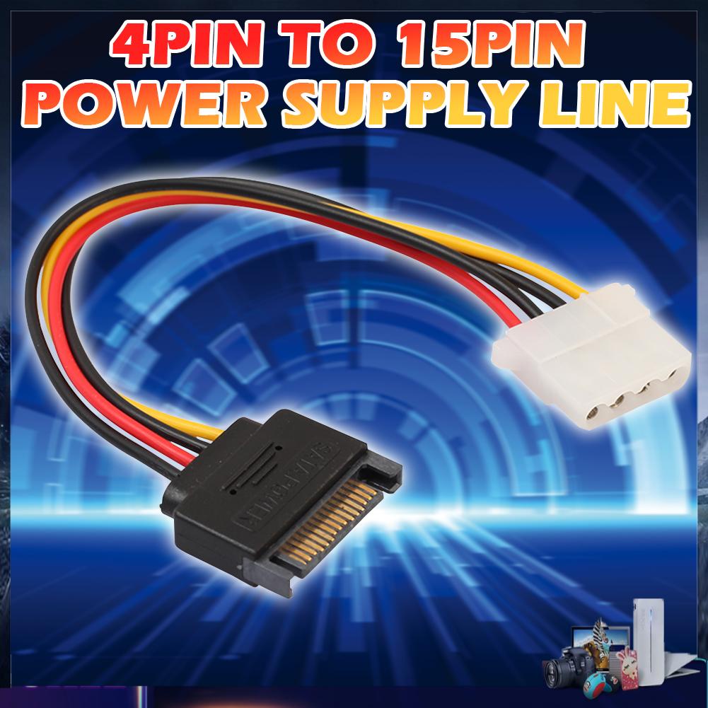 Cáp nguồn 8 inch SATA 15-Pin 4-Pin cho máy tính