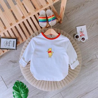 ÁO THUN BÉ GÁI DÀI TAY🔥FREESHIP🔥  HOẠT HÌNH VỊT DONALD VẢI COTTON LOẠI 1 MỀM MỊN