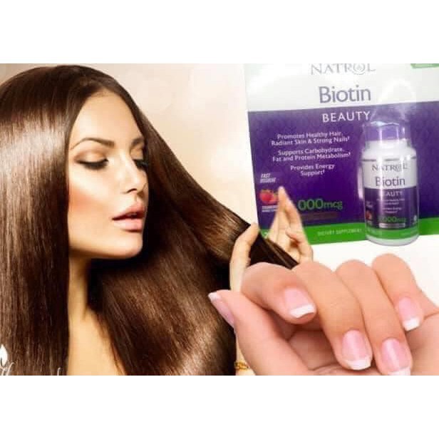 Viên ngậm NATROL BIOTIN BEAUTY FAST DISSOLVE 5000MCG MỸ (250 VIÊN)