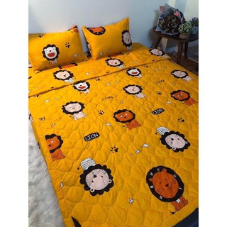 Thanh lý toàn bộ ga gối cotton poly cao cấp mẫu sư tử vàng