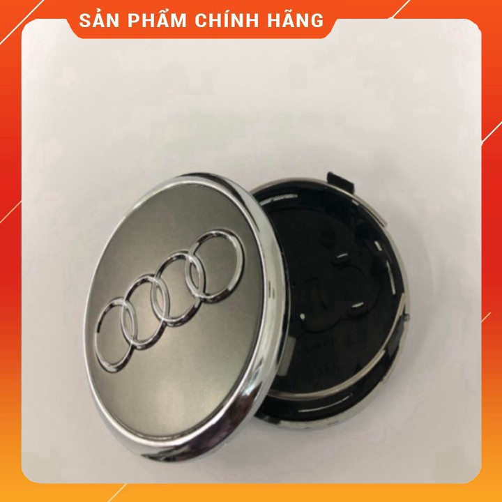 Logo chụp mâm bánh xe ô tô Audi Q7 AUD77 đường kính 77cm SM